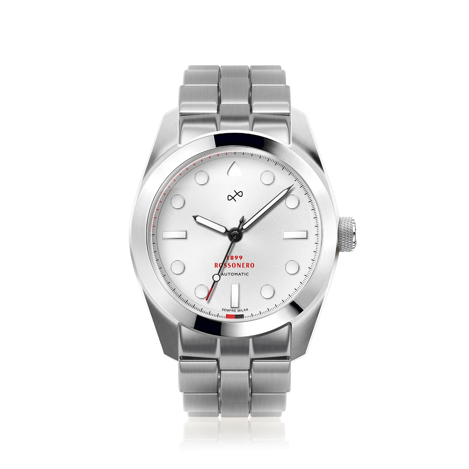 1899 Rossonero Automatic. Steel / White (2nd Jersey)