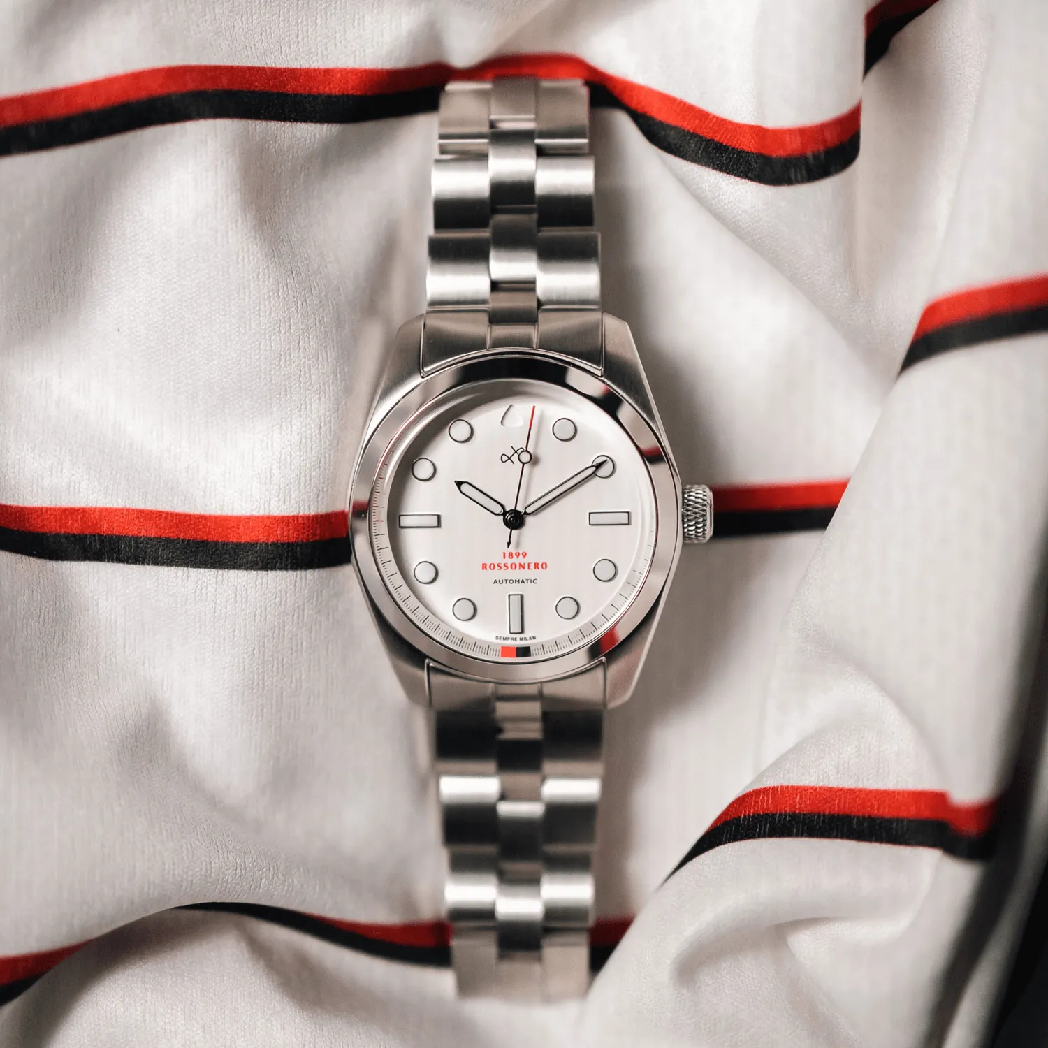 1899 Rossonero Automatic. Steel / White (2nd Jersey)
