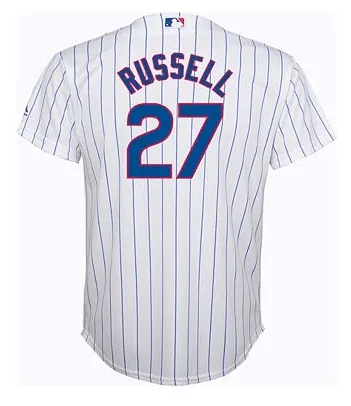 Chicago Cubs Addison Russell Youth Screen Print Home Replica Jersey
