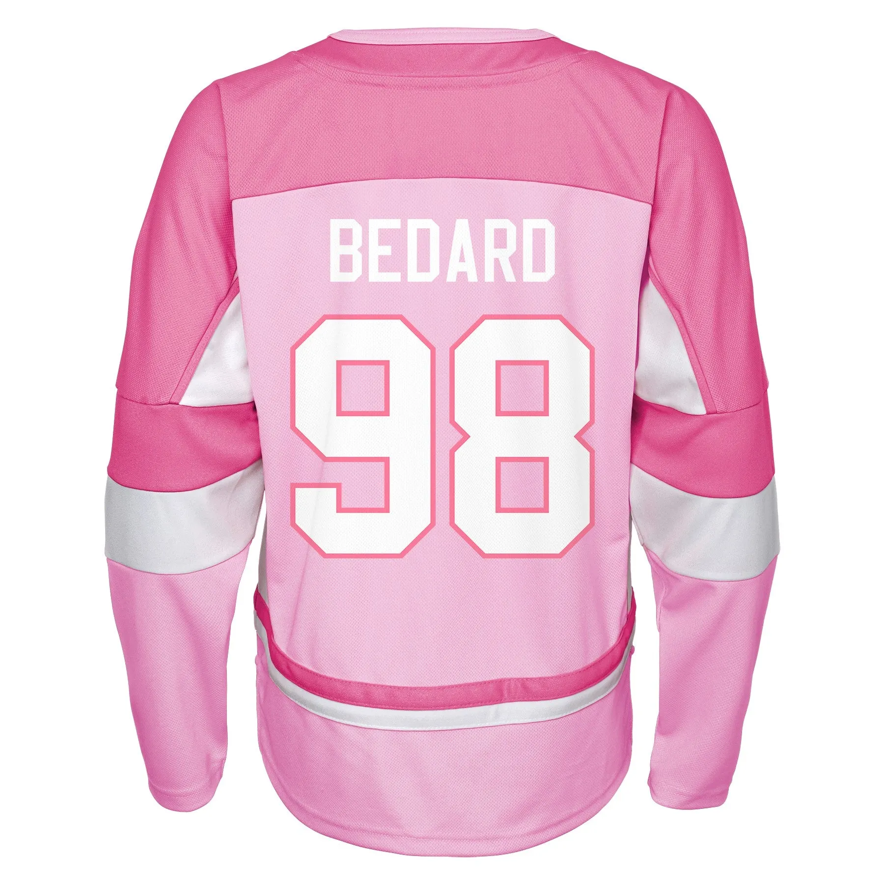 Child Connor Bedard Chicago Blackhawks Girls Pink Fashion Child Jersey