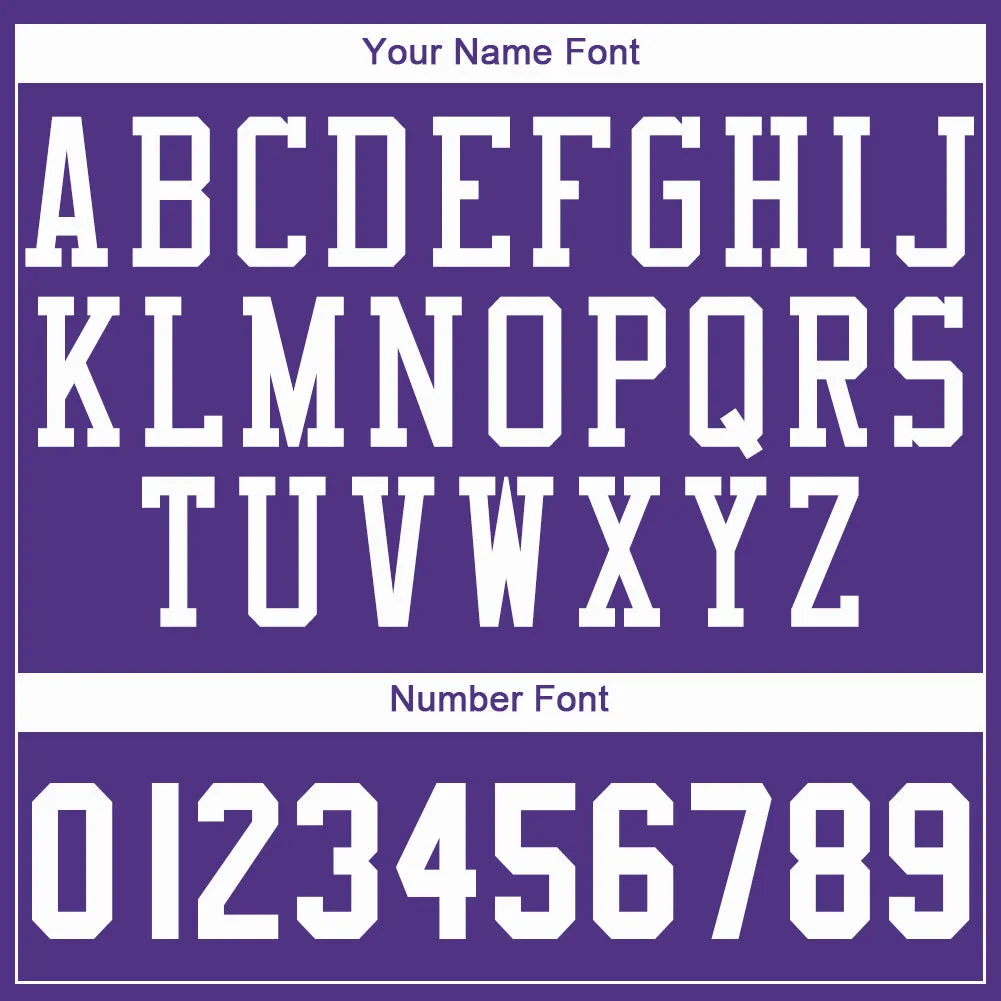Custom Purple White Round Neck Basketball Jersey