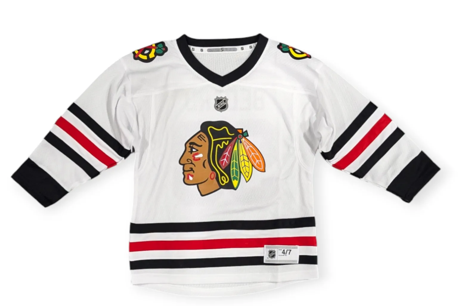 Kids Connor Bedard Chicago Blackhawks White Away Replica Child Jersey