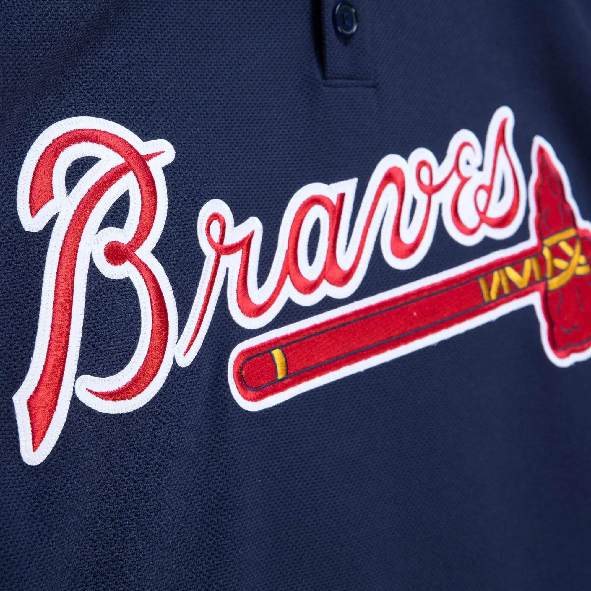 Men's Atlanta Braves Chipper Jones 2003 Mitchell & Ness Navy Cooperstown Batting Practice Jersey