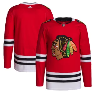 Men's Chicago Blackhawks adidas Red Home Primegreen Authentic Pro Blank Jersey