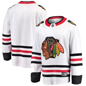 Men's Chicago Blackhawks Fanatics Breakaway White Road Blank Jersey