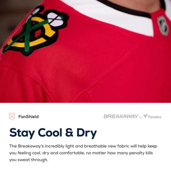 Men's Chicago Blackhawks Fanatics Red Blank Breakaway Home Jersey