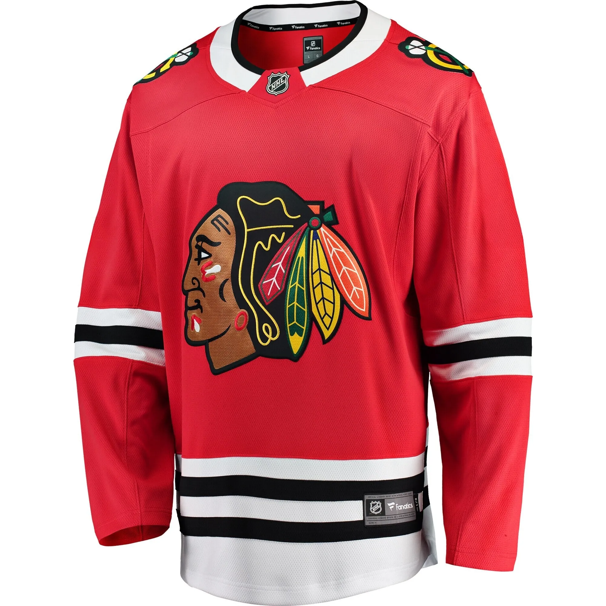 Men's Chicago Blackhawks Fanatics Red Blank Breakaway Home Jersey