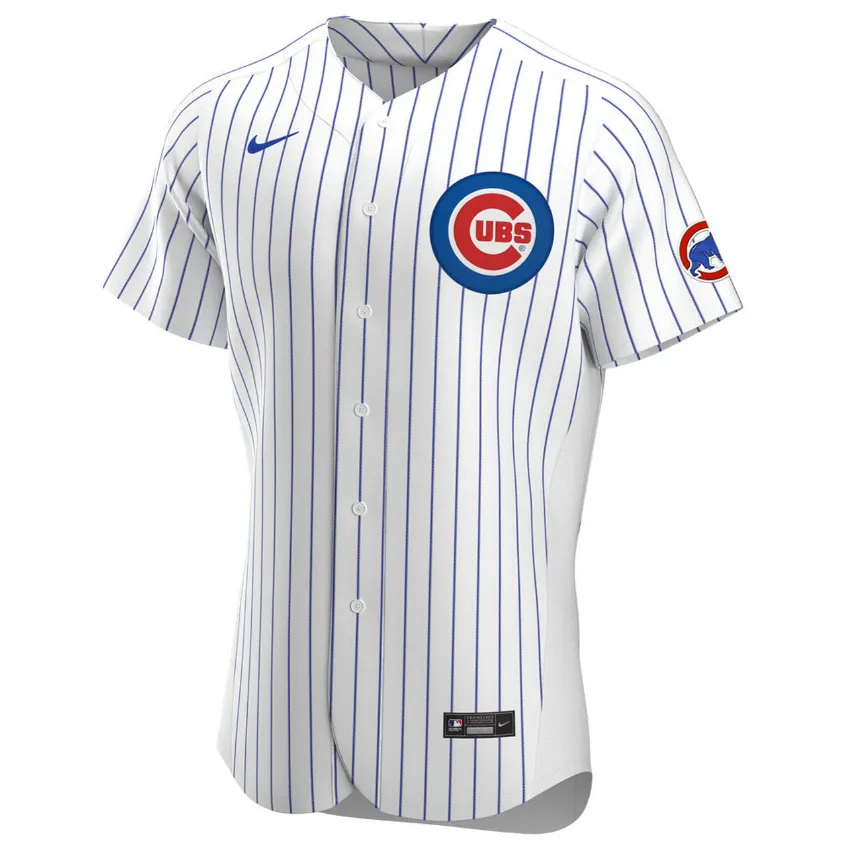 Men's Chicago Cubs Javier Baez Nike White Home Authentic Player Jersey
