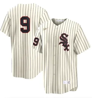 Men's Chicago Minnie Minoso White Sox Cooperstown Turn Back The Clock 1959 Home Cream/Black NIKE Replica Jersey