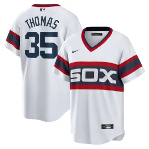 Men's Chicago White Sox Frank Thomas Cooperstown Collection Nike White Home Sunday Alternate Premium Stitch Replica Team Jersey