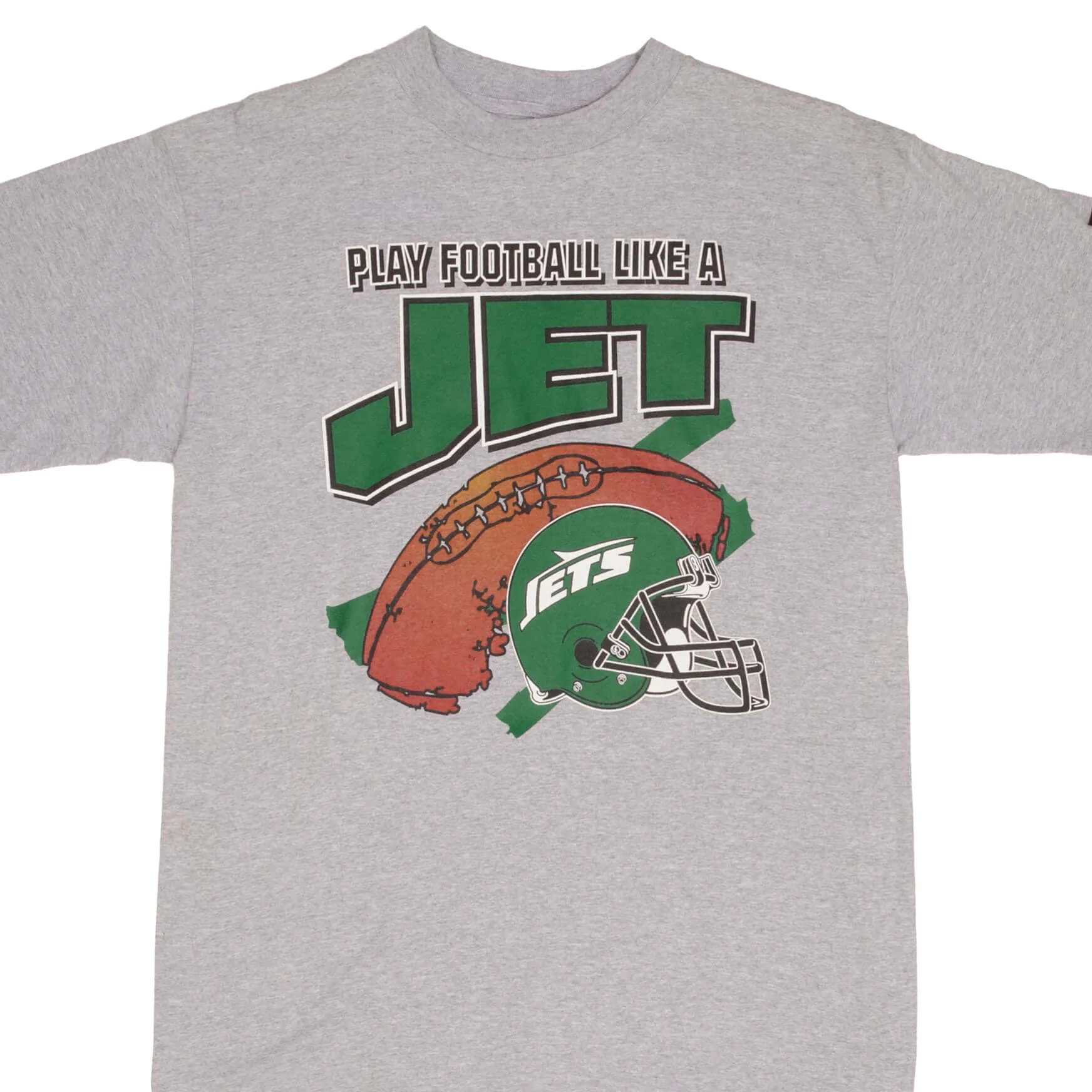 VINTAGE NFL NEW YORK JETS 1997 SIGNED BY JAMES FARRIOR TEE SHIRT MEDIUM MADE USA