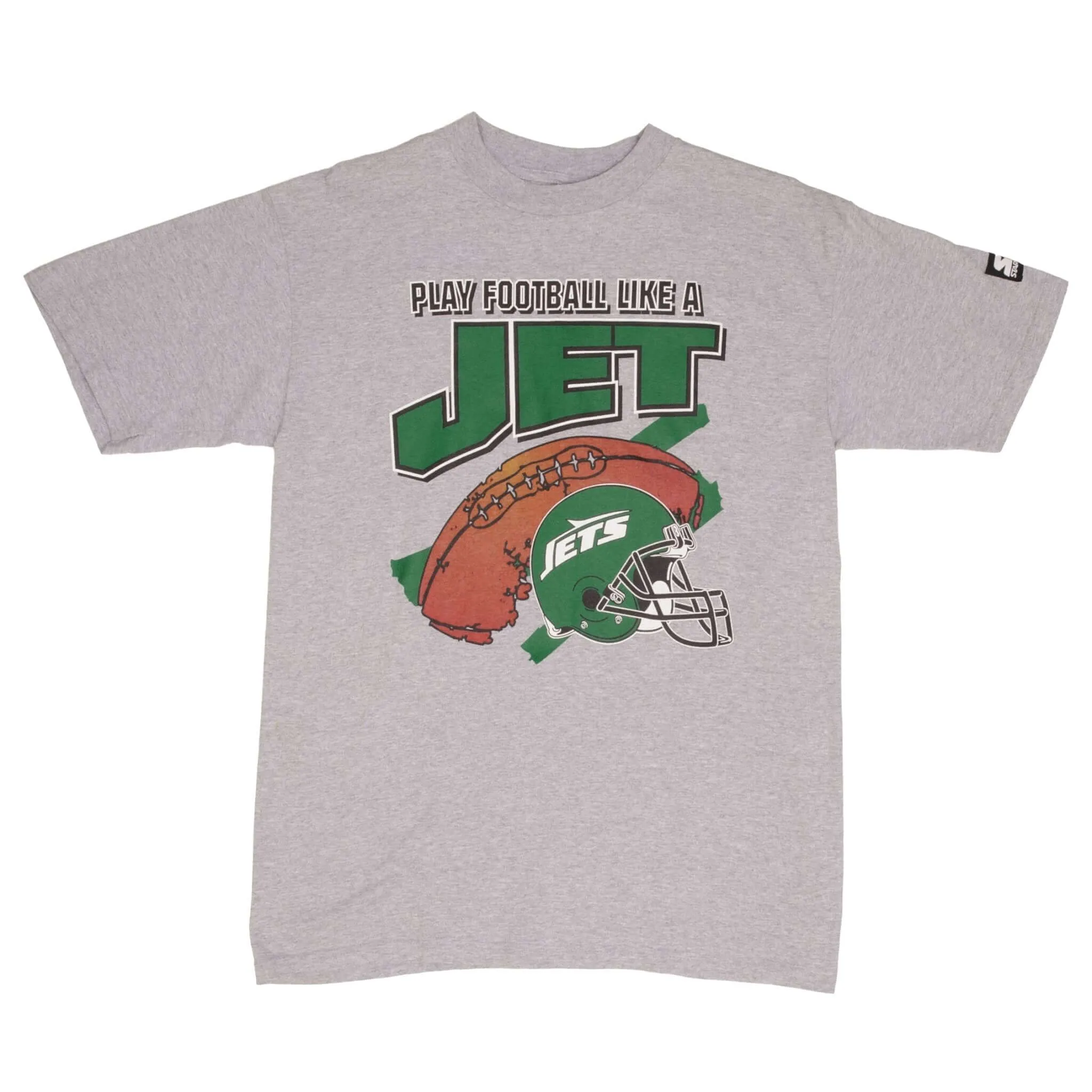 VINTAGE NFL NEW YORK JETS 1997 SIGNED BY JAMES FARRIOR TEE SHIRT MEDIUM MADE USA